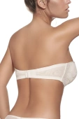 Usztywniany biustonosz push-up bez ramiączek GRACE, marfil-perła