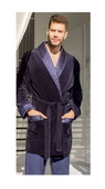Szlafrok Luna 425 L-2XL męski granatowy