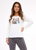 Piżama Cornette 855/428 Friends dł/r Christmas S-2XL damska ecru