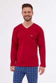 Piżama Cornette 122/262 Gordon 3XL-5XL męska bordowy