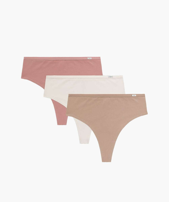 Figi Atlantic 3CLP-008 high brazyliany A'3 S-XL beżowy-pudrowy-cappucino