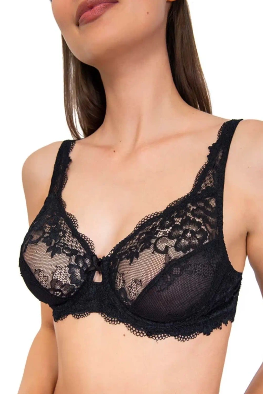 Biustonosz Miękki Koronkowy Wonderlace 2442, nero/czerń