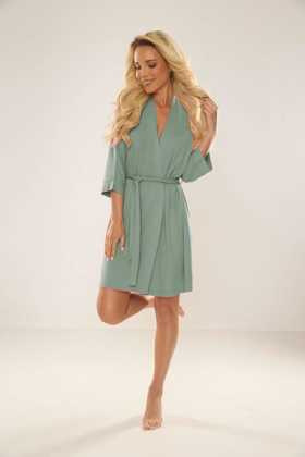 Szlafrok De Lafense 871 Visa S-2XL damski groszek