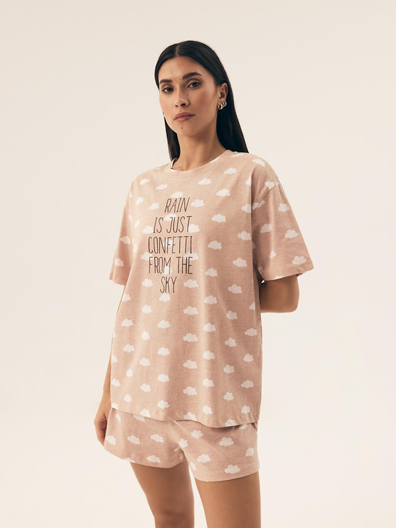 Piżama Henderson Ladies 42647 Nubes kr/r S-2XL sand