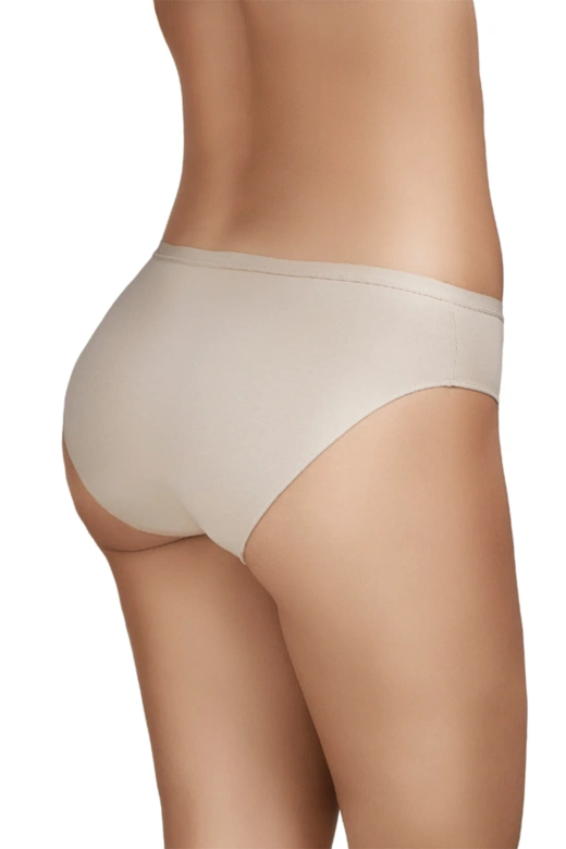 Dwupak klasycznych bawełnianych fig typu bikini 400, tierra-beżowe