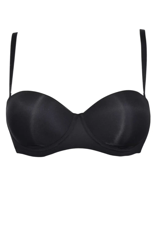 Biustonosz Bardotka Gładki Samonośny 2550, nero/czarny