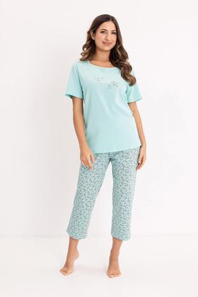 Piżama Regina 736 kr/r M-XL W26 damska zielony