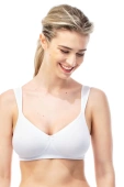 Biustonosz miękki bawełniany bez fiszbin 2435, Bianco/Biel