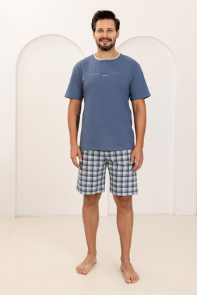 Piżama Regina 502 kr/r M-XL męska niebieski