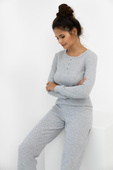 Piżama Sensis Jade dł/r S-XL szary melange