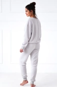 Ciepła piżama damska Graciana 100% bawełna, szara