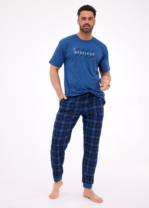 Piżama Cornette 462/302 Marathon 2 kr/r S-2XL męska jeans
