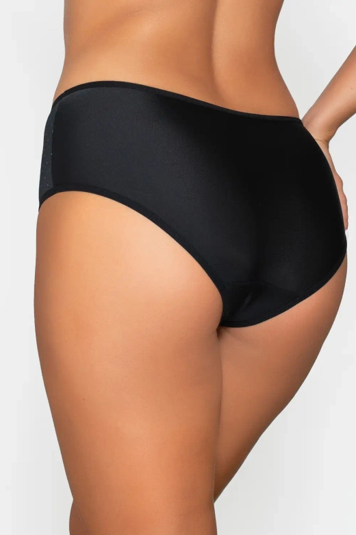 Klasyczne figi SOPHIA z tiulem i koronką, czarne