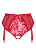 Figi Obsessive Dagmarie Garter Panties z paskami XS-2XL czerwony