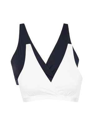 Biustonosz soft bez fiszbin Mitex Lilly A'2 black-white