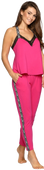 P-695 SET Piżama 3-częściowa koszulka+spodenki+spodnie, fuksja