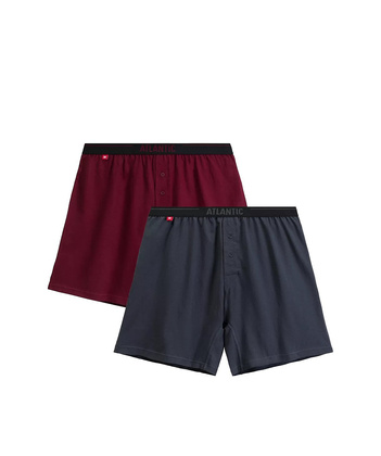 Bokserki Atlantic 2MBX-025/25 A'2 S-2XL grafitowy-bordowy