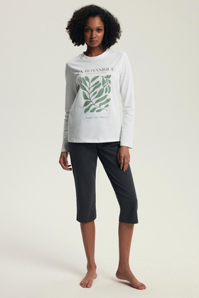 Piżama Henderson Ladies 43686 Danna dł/r S-3XL cream
