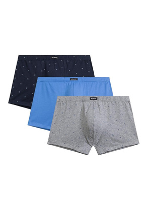 Bokserki Atlantic 3MH-209 A'3 S-2XL granatowy-szary-niebieski