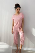 Piżama Sensis Lydia kr/r S-XL łososiowy
