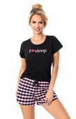 Piżama Donna Sleep Short kr/r S-2XL czarny