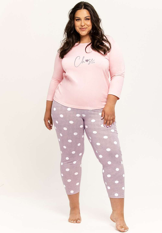 Piżama Taro Libby 3268 7/8 2XL-3XL Z25 pudrowy róż