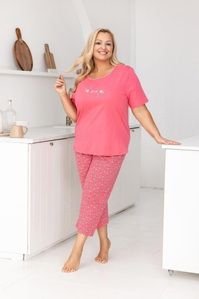 Piżama Regina 736 kr/r 2XL-3XL W26 damska różowy