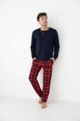 Piżama Sensis Xavier dł/r Christmas M-XL granatowy-czerwony