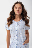 Piżama Luna 346 kr/r 3XL rozpinana damska niebieski