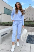 Modny komplet damski/dres ze ściągaczami Wenezja, błękitny