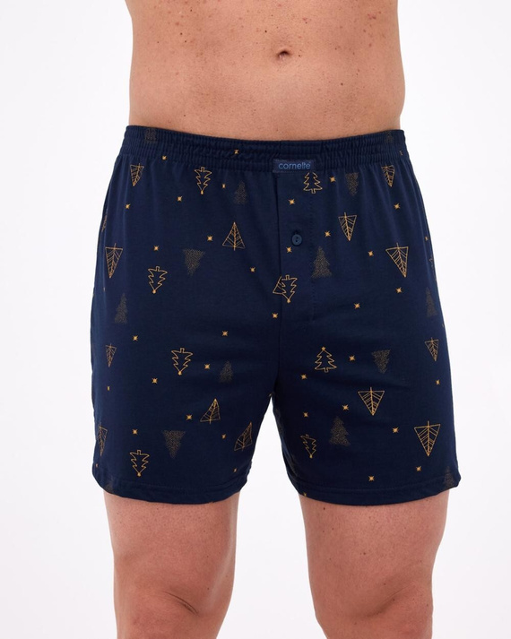 Bokserki Cornette 016/22 Night 2 Christmas 3-5XL granatowy