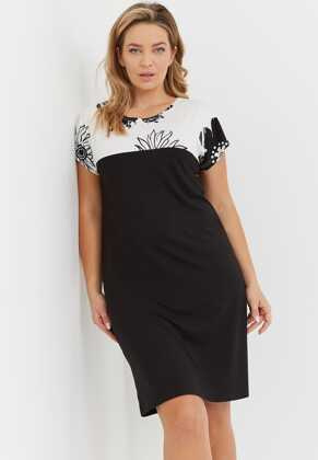 Koszula De Lafense 742 Elle kr/r 3XL-4XL ecri-czarny