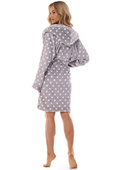 Szlafrok L&L 2405 Dots S-XL damski grafitowy
