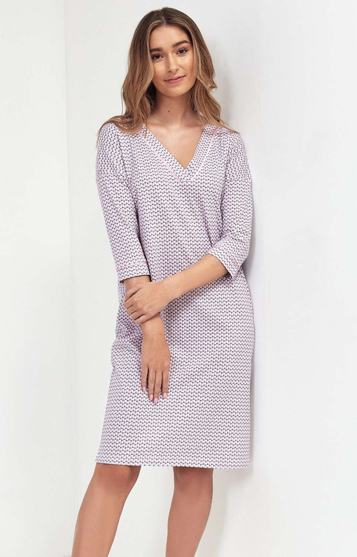 Koszula Cana 102 3/4 S-XL różowy-szary