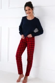Piżama damska BONNIE w kratę 100% bawełna
