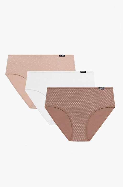 Figi Atlantic 3LP-211 A'3 M-2XL pudrowy-ecru-cappucino
