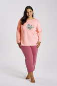 Piżama Taro Patricia 3471 7/8 2XL-4XL Z25/26 damska morelowy