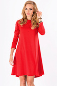 Makadamia M123 (kolor: czerwony, typ: sukienka)