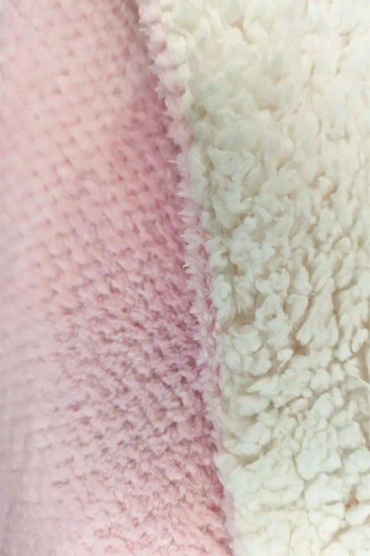 Ciepły miękki szlafrok soft z uszkami kaptur ROSA, róż