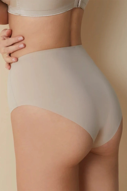 Bezszwowe figi z wysokim stanem MAXI BRAGA 503, tierra-beż