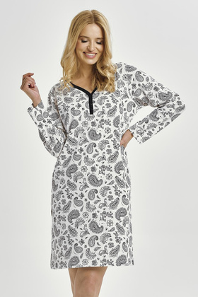 Koszula Taro Aida 3453 dł/r M-XL Z25/26 biały-czarny