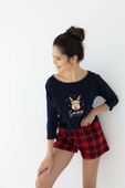 Piżama Sensis Myrtle 3/4 Christmas S-XL granatowy-czerwony