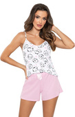 Piżama Donna Sheep Top w/r S-2XL biały-różowy