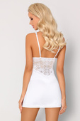 Komplet: koszulka push-up z koronką+stringi DOLORSAN WHITE