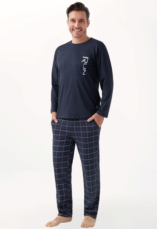 Piżama Luna 810 dł/r M-2XL Z24/25 męska granatowy