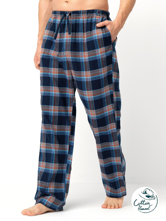 Spodnie piżamowe Key MHT 431 B25 M-2XL męskie granatowy