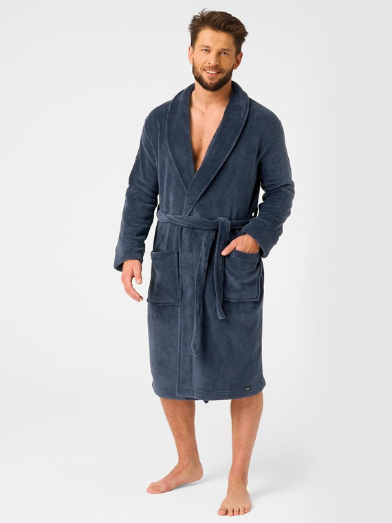 Szlafrok Key MGL 255 B25 M-2XL granatowy