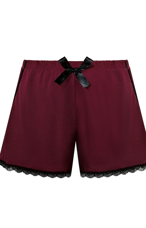 Spodenki piżamowe Mefemi Mix&Match Margot damskie S-2XL burgund