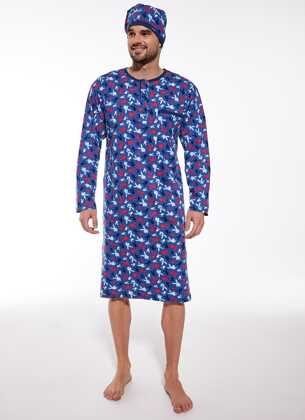 Koszula Cornette 110/24 Playboy dł/r S-2XL męska granatowy