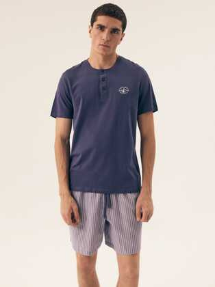 Piżama Henderson 42789 Octave kr/r M-2XL steel blue